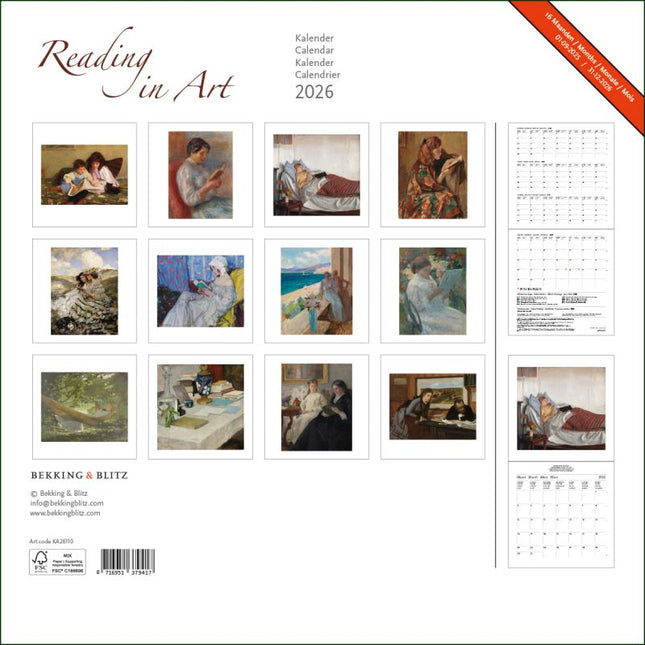 Bekking & Blitz Reading in Art Kalender 2026
