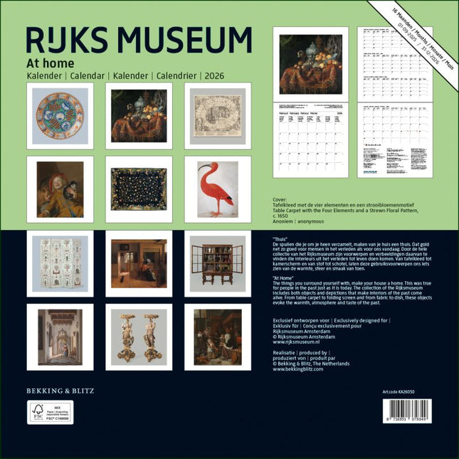 Bekking & Blitz Rijksmuseum Kalender 2026