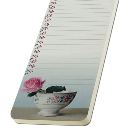 Bekking & Blitz To-Do Koelkastmagneet: Roze roos in Franse kom, Ingrid Smuling