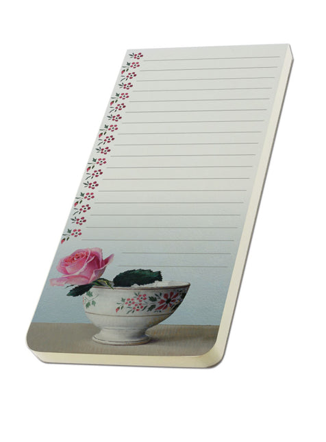 Bekking & Blitz To-Do Koelkastmagneet: Roze roos in Franse kom, Ingrid Smuling