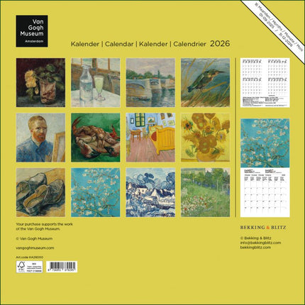 Bekking & Blitz Van Gogh Kalender 2026