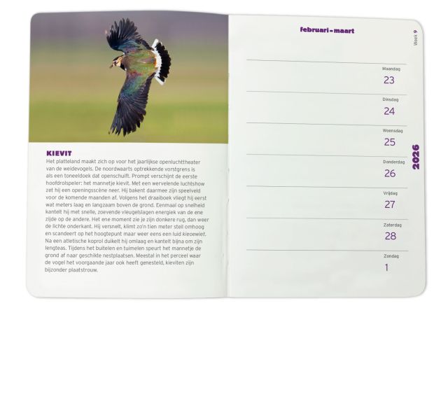 Bekking & Blitz Vogelbescherming Mini Agenda 2026