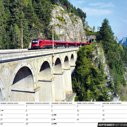 Blaustein Eisenbahnen - Spoorwegen A3 Kalender 2027