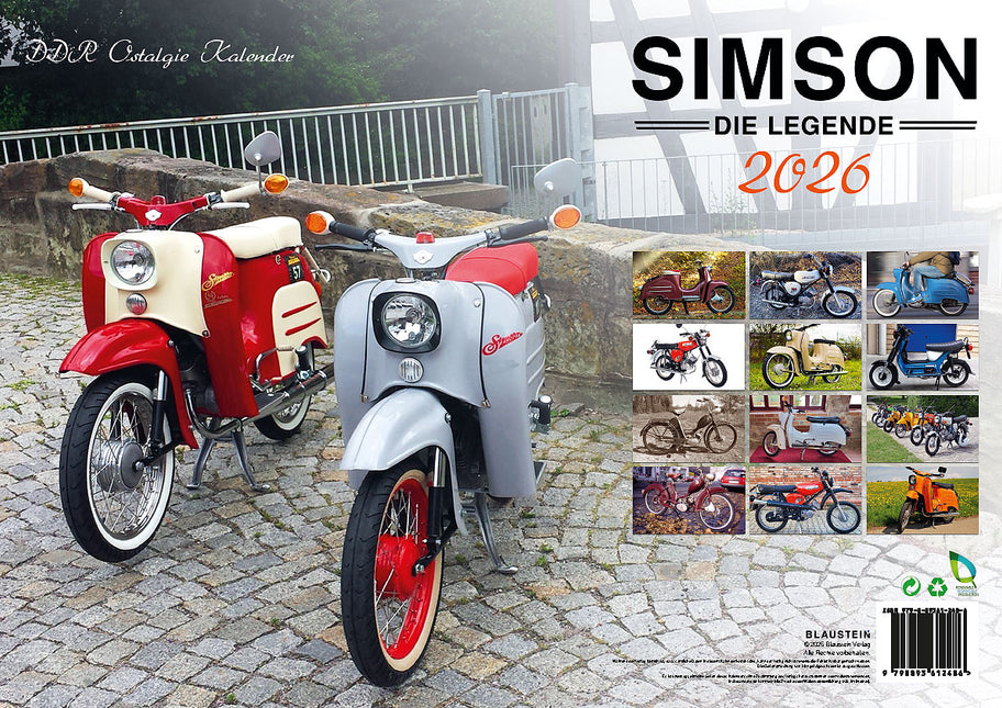 Blaustein Simson Scooter A3 Kalender 2026