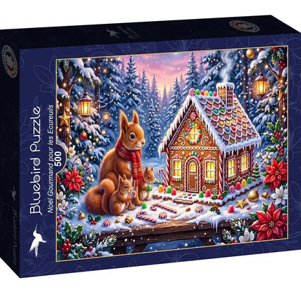 bluebird A Gourmet Christmas for the Squirrels Puzzel 500 stukjes