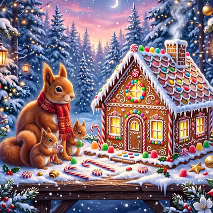 bluebird A Gourmet Christmas for the Squirrels Puzzel 500 stukjes