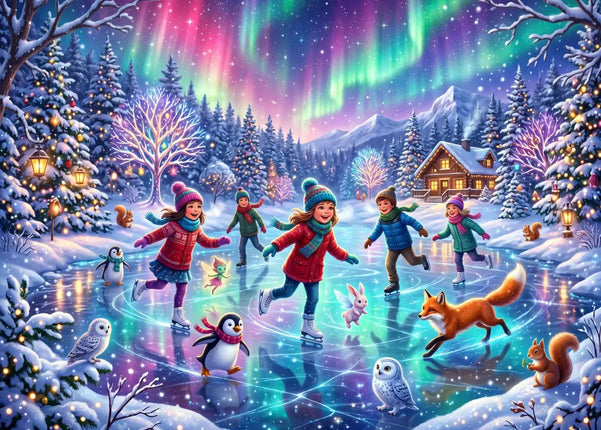 bluebird A Magical Night on the Frozen Lake Puzzel 300 stukjes