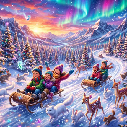 bluebird A Magical Winter in the Mountains Puzzel 500 stukjes