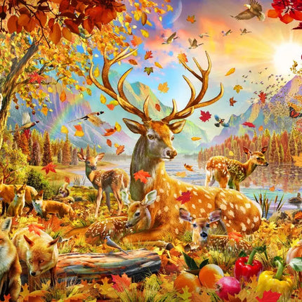 bluebird Animals In the Fall Puzzel 1000 Stukjes