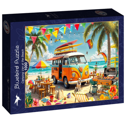 bluebird Camping Van at the Beach Puzzel 1000 stukjes