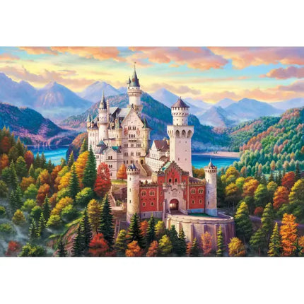 bluebird Castle in the Mountains Puzzel 1000 Stukjes