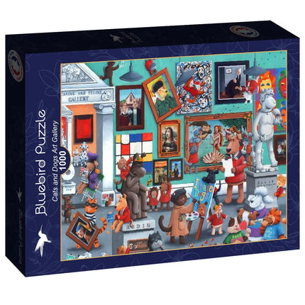 bluebird Cats and Dogs Art Gallery Puzzel 1000 Stukjes