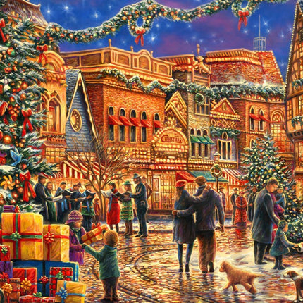 bluebird Christmas at the Town Square Puzzel 2000 stukjes