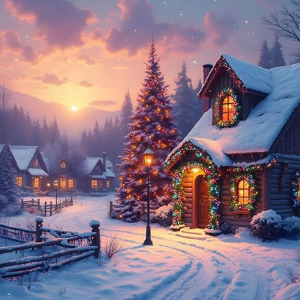bluebird Christmas Cottage Puzzel 500 stukjes