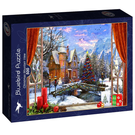 bluebird Christmas Mountain View Puzzel 500 stukjes