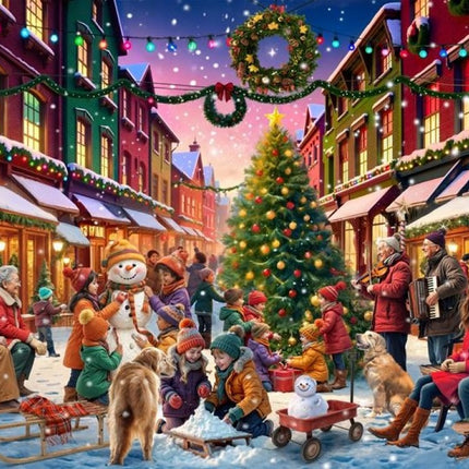 bluebird Christmas Street Puzzel 1000 stukjes