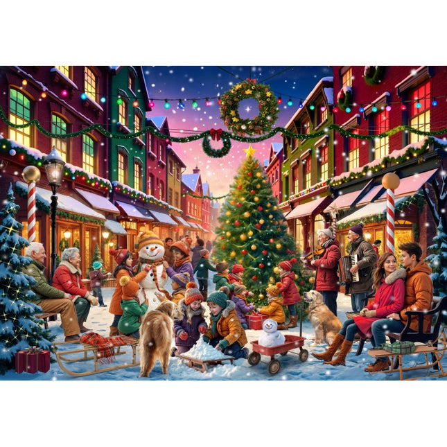bluebird Christmas Street Puzzel 2000 stukjes