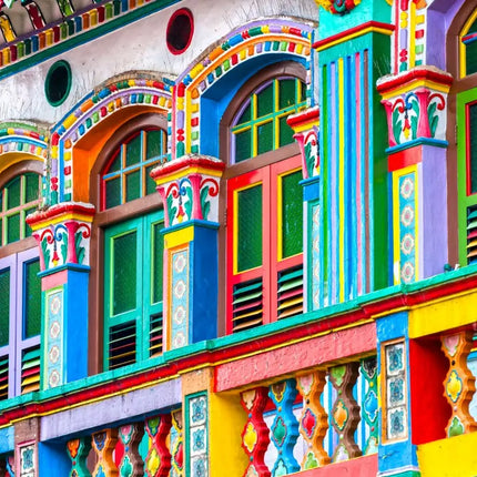 bluebird Coloured Facade, Singapore Puzzel 1000 Stukjes
