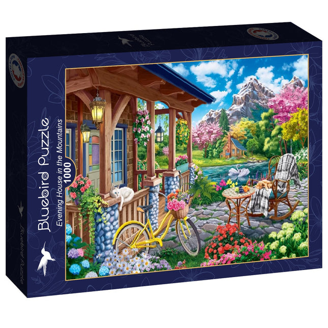 bluebird Evening House in the Mountains Puzzel 1000 Stukjes
