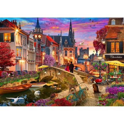 bluebird Evening on Canal Puzzel 500 Stukjes