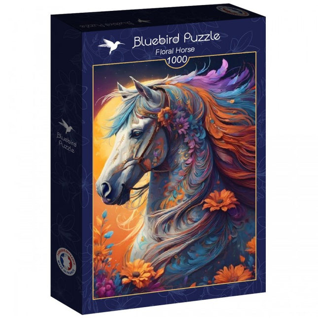 bluebird Floral Horse Puzzel 1000 stukjes