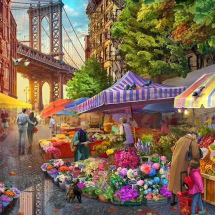 bluebird Flower Market Brooklyn Puzzel 1000 Stukjes