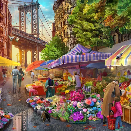 bluebird Flower Market Brooklyn Puzzel 500 stukjes