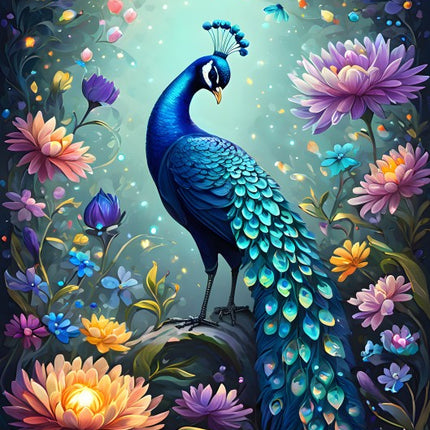 bluebird Flowers & Peacock Puzzel 500 stukjes