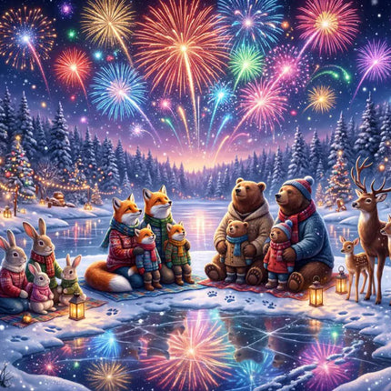 bluebird Kerst Puzzel - Winter Fireworks Puzzel 204 stukjes