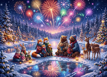 bluebird Kerst Puzzel - Winter Fireworks Puzzel 204 stukjes
