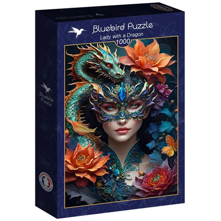 bluebird Lady with a Dragon Puzzel 1000 stukjes