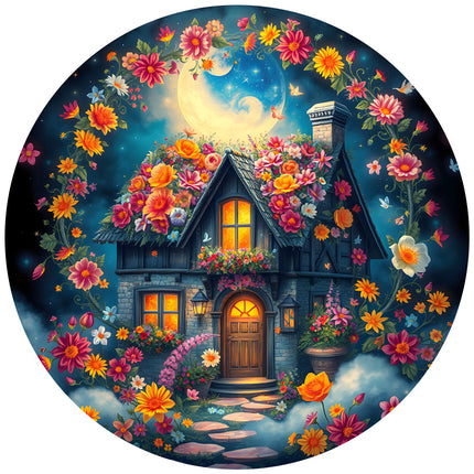 bluebird Le Cottage Fleuri Puzzel Rond 501 stukjes