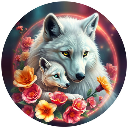 bluebird Les Loups Blancs Puzzel Rond 501 stukjes