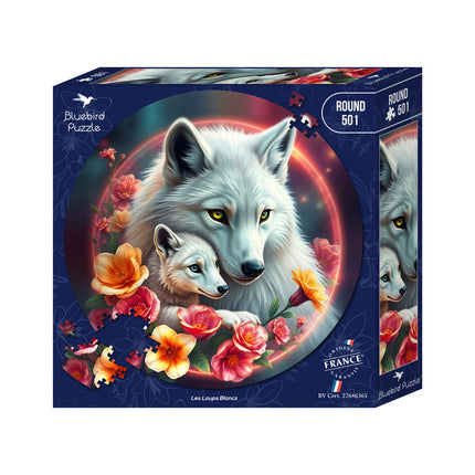 bluebird Les Loups Blancs Puzzel Rond 501 stukjes