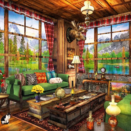 bluebird Mount Cabin View Puzzel 1000 stukjes