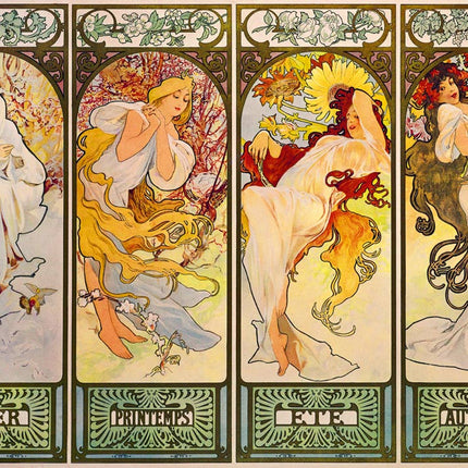 bluebird Mucha - Four Seasons Puzzel 1000 stukjes