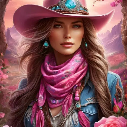 bluebird Pink Cowgirl Puzzel 1000 Stukjes