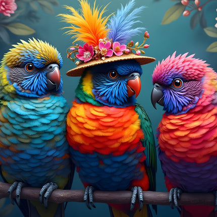 bluebird Rainbow Parrots Puzzel 1000 stukjes