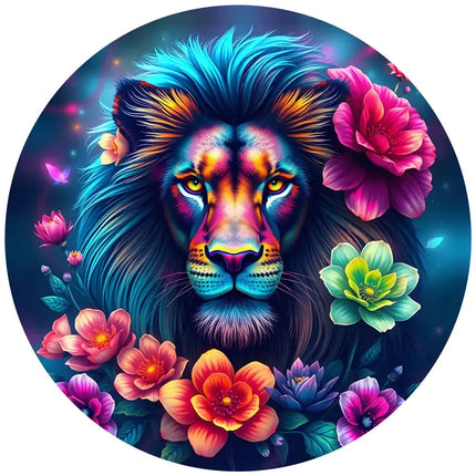 bluebird Round Puzzle - Rainbow Lion Puzzel 500 stukjes
