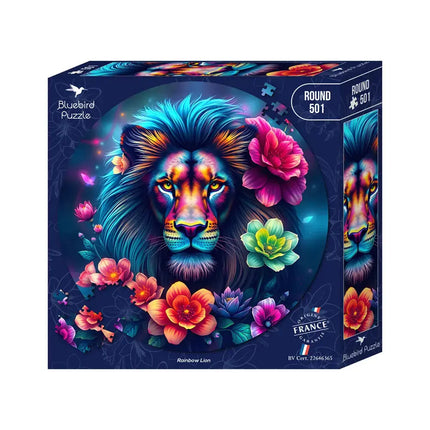 bluebird Round Puzzle - Rainbow Lion Puzzel 500 stukjes
