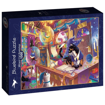bluebird Wizard Cat Bookshop Puzzel 1000 Stukjes