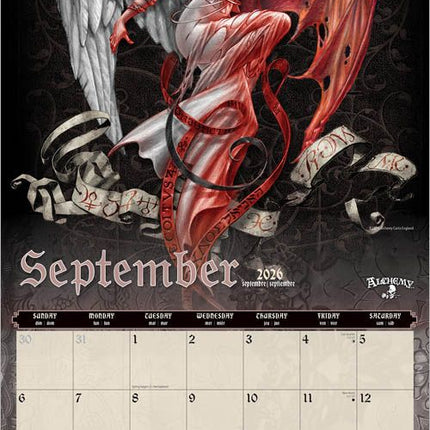 Browntrout Alchemy Gothic Kalender 2026