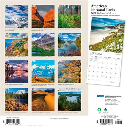 Browntrout America's National Parks Kalender 2027