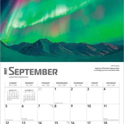 Browntrout Aurora Borealis Kalender 2027