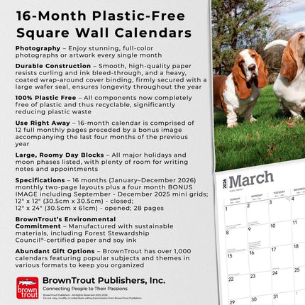 Browntrout Basset Hound Kalender 2026