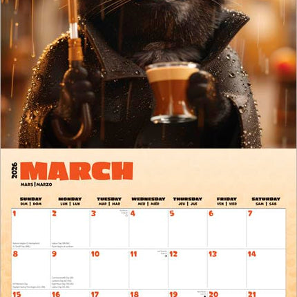Browntrout Caffeine Cats Kalender 2026