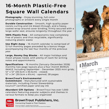 Browntrout Cairn Terrier Kalender 2026