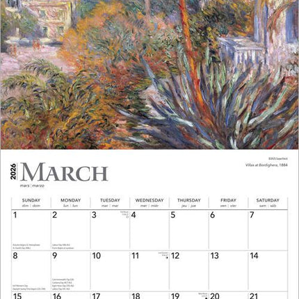 Browntrout Claude Monet Kalender 2026