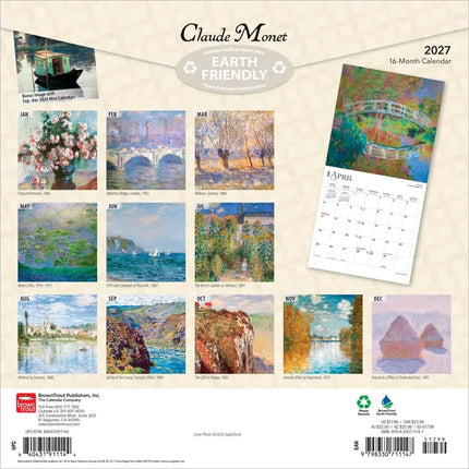Browntrout Claude Monet Kalender 2027