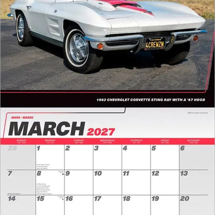 Browntrout Corvette Kalender 2027 Deluxe